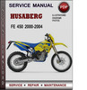Thumbnail Husaberg FE 450 2000-2004 Factory Service Repair Manual PDF