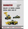 Thumbnail Komatsu WAl20-1 LC WHEEL LOADER Serial 20001 and up Factory Service Repair Manual Download PDF