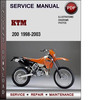 Thumbnail KTM 200 1998-2003 Factory Service Repair Manual Download PDF