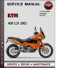 Thumbnail KTM 400 LC4 2003 Factory Service Repair Manual Download Pdf