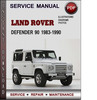 Thumbnail Land Rover Defender 90 1983-1990 Factory Service Repair Manual Download PDF