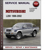 Thumbnail Mitsubishi L200 1996-2002 Factory Service Repair Manual Download Pdf