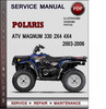 Thumbnail Polaris ATV Magnum 330 2x4 4x4 2003-2006 Factory Service Repair Manual Download Pdf