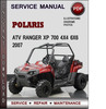 Thumbnail Polaris ATV Ranger XP 700 4x4 6x6 2007 Factory Service Repair Manual Download Pdf