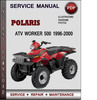 Thumbnail Polaris ATV Worker 500 1996-2000 Factory Service Repair Manual Download Pdf