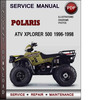 Thumbnail Polaris ATV Xplorer 500 1996-1998 Factory Service Repair Manual Download Pdf