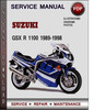 Thumbnail Suzuki GSX R 1100 1989-1998 Factory Service Repair Manual Download Pdf