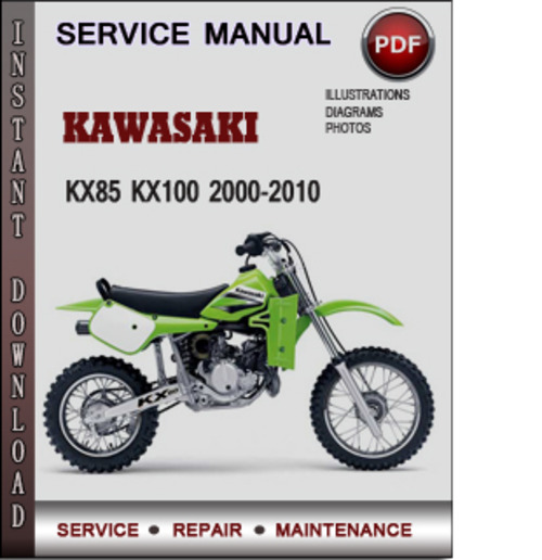 Product picture Kawasaki KX85 KX100 2000-2010 Factory Service Repair Manual Download PDF