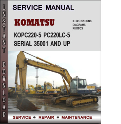 Product picture Komatsu PC220-5 PC220LC-5 Serial 35001 and up Factory Service Repair Manual Download PDF