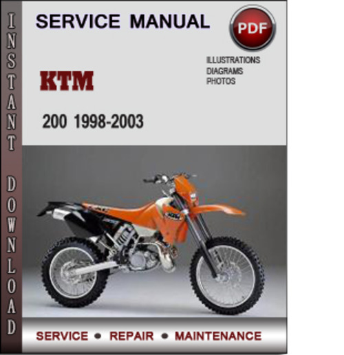 Product picture KTM 200 1998-2003 Factory Service Repair Manual Download PDF