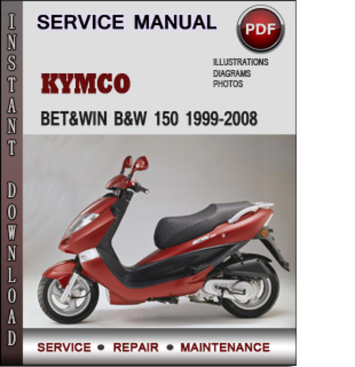 Product picture Kymco Bet&win B&W 150 1999-2008 Factory Service Repair Manual Download PDF