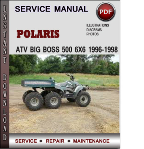 Product picture Polaris ATV Big Boss 500 6x6 1996-1998 Factory Service Repair Manual Download Pdf