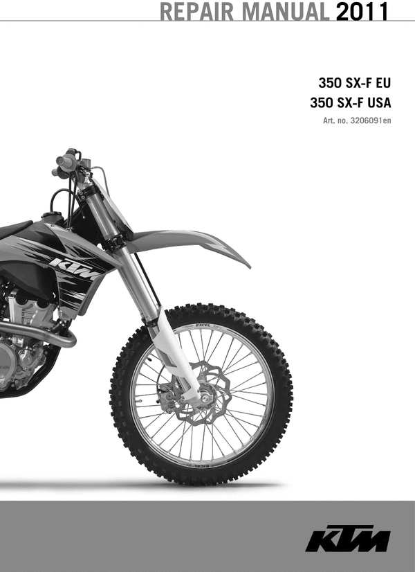 Product picture KTM 350 SX-F 2006-2011 Factory Service Repair Manual Download PDF